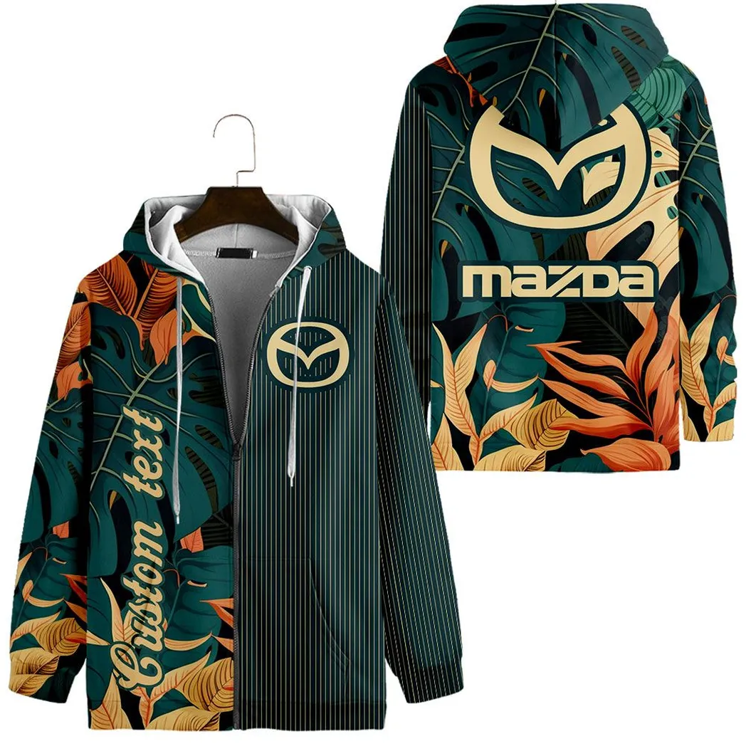 Mazda Vintage Zip Hoodie Custom All Over Print CAR434041725293