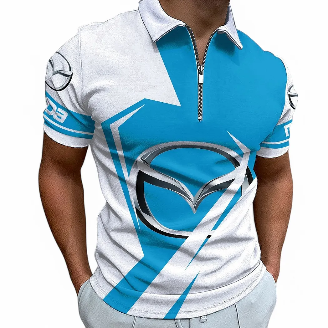 mazda zipper polo shirt for men gift for mazda fan car68022125978 nm42o