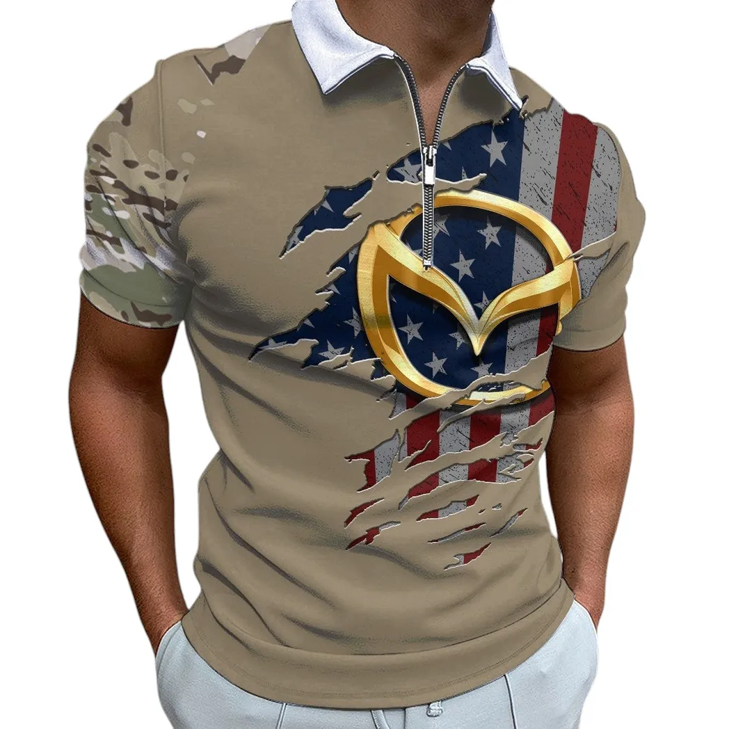 mazda zipper polo shirt gift for mazda lovers gift for him husband boyfriend car340213049 1 7mvbq