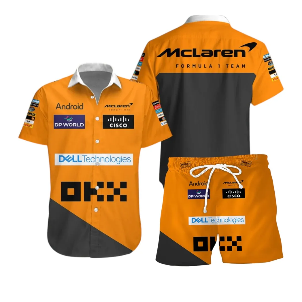 McLaren Hawaiian Set For Men, All Over Print Hawaiian Set McLaren CAR40404082508