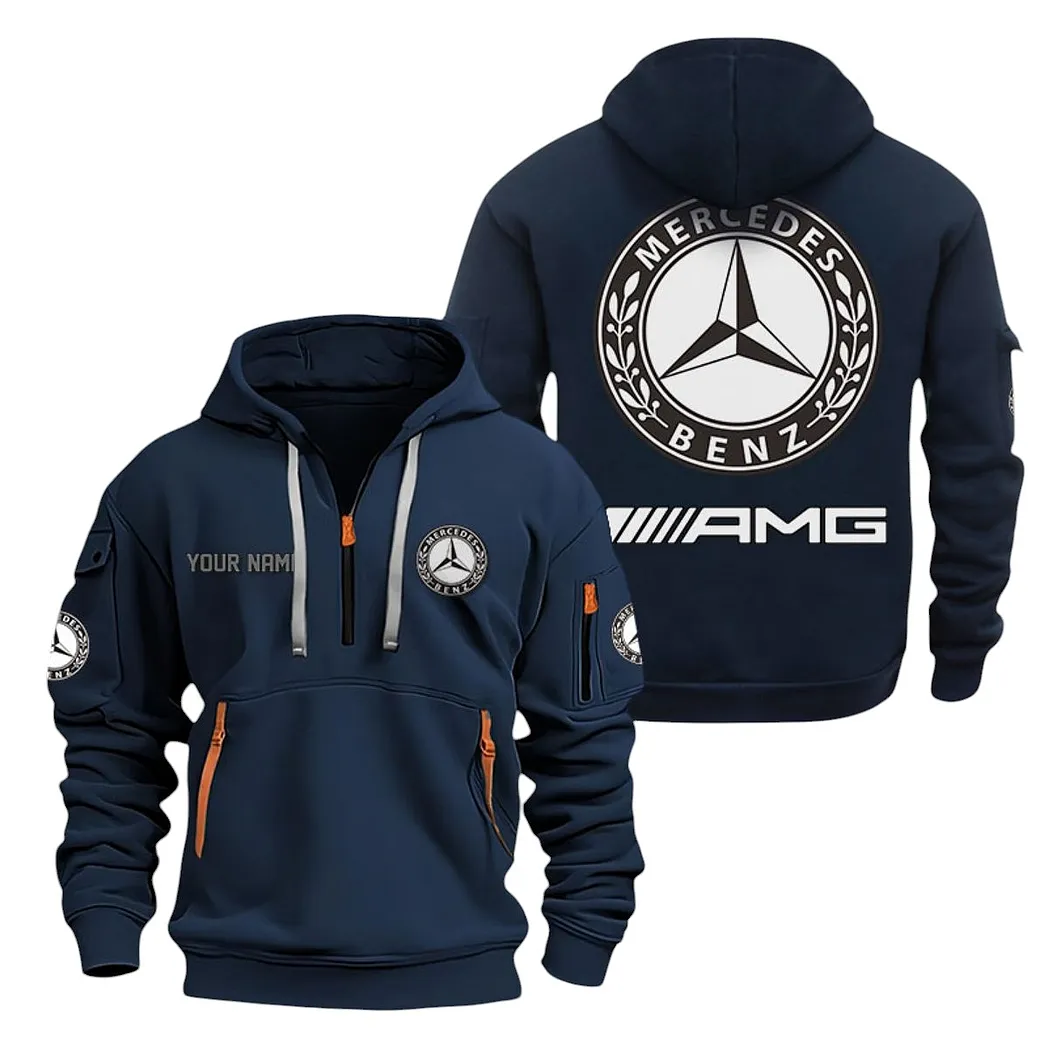 mercedes amg half zip hoodie for men gift for mercedes amg lovers car20022125705 navy glmzm