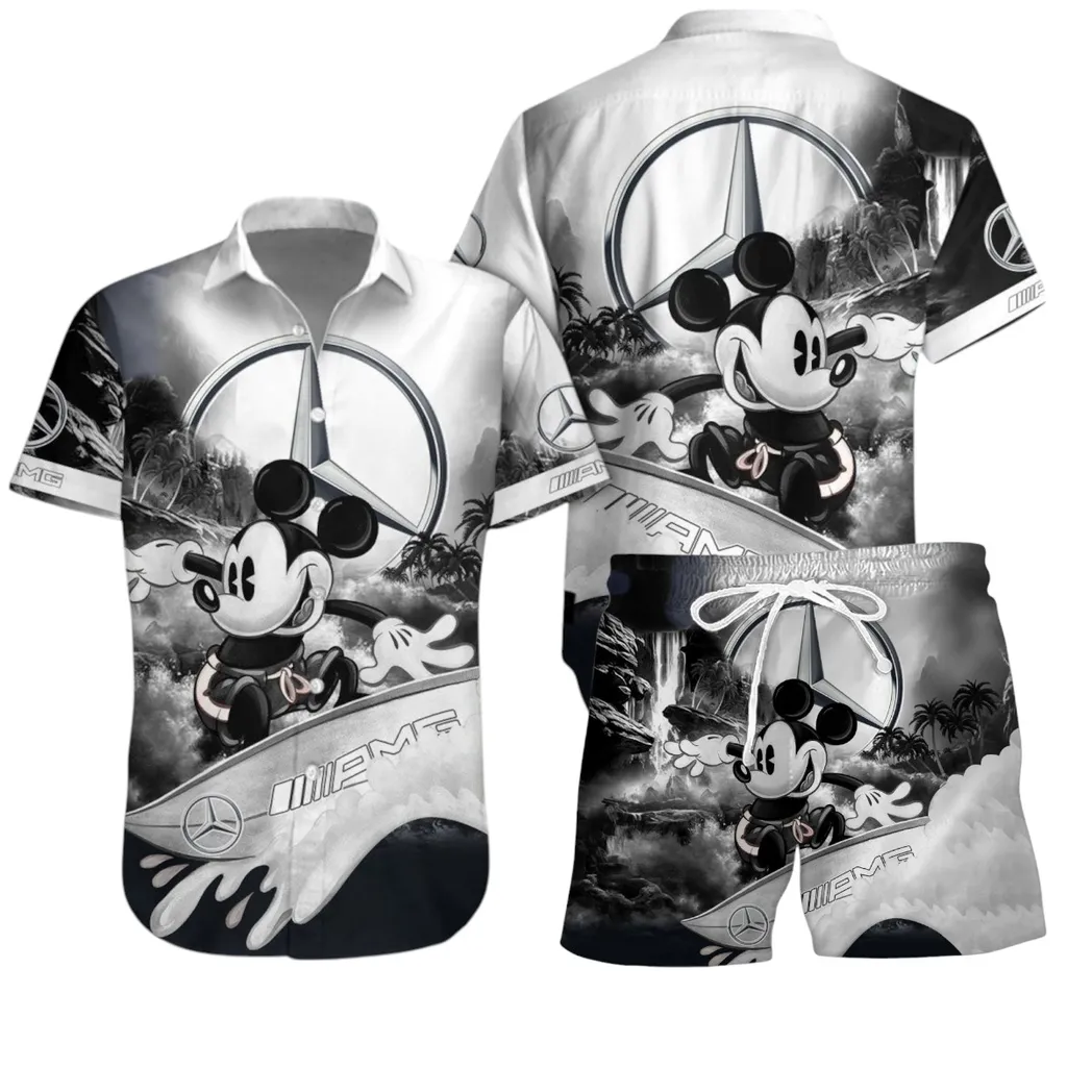 Mercedes-AMG Hawaiian Shirt Set, Gift For Mercedes-AMG Lovers, Gift For Him, Husband, Boyfriend CAR53030625078