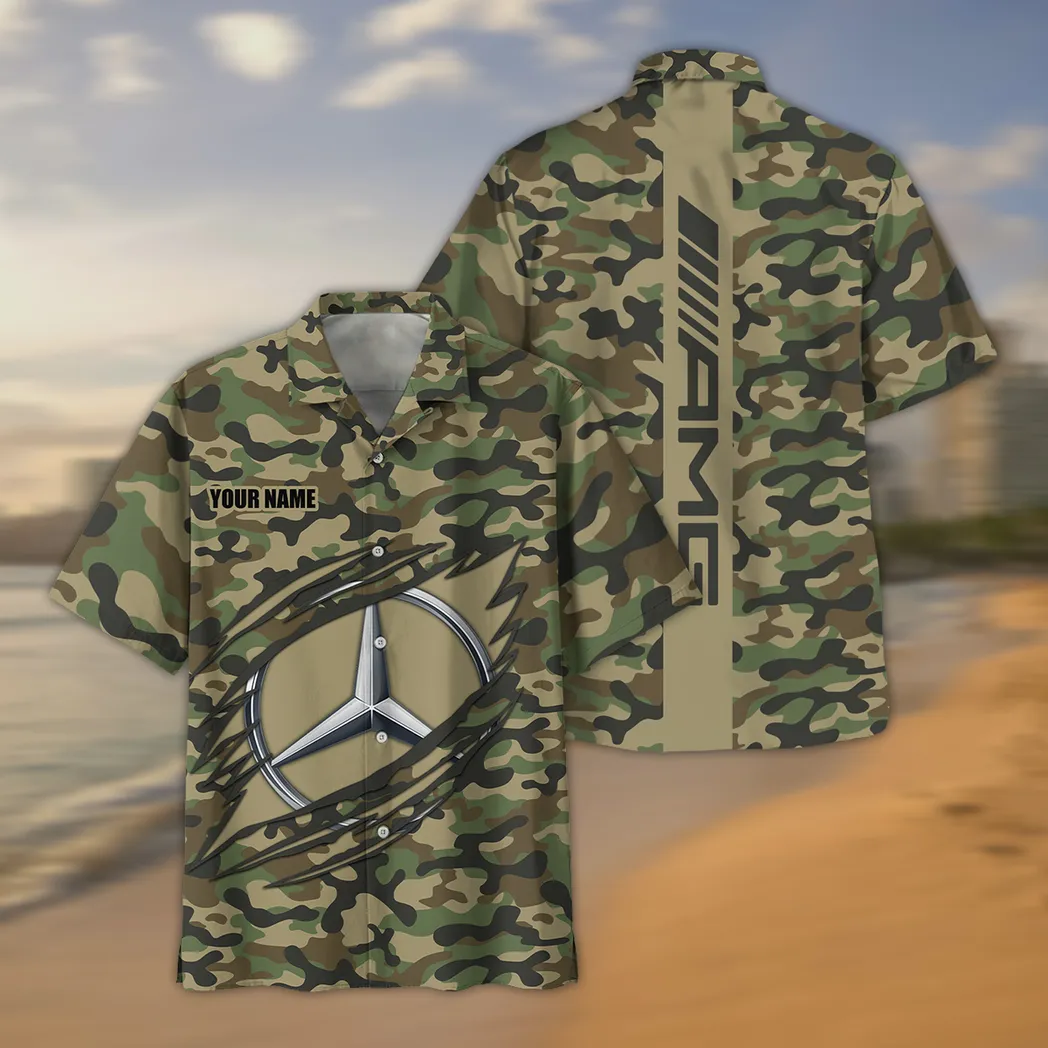 mercedes amg hawaiian shirt style camo oversized hawaiian car210040825751 8gogo