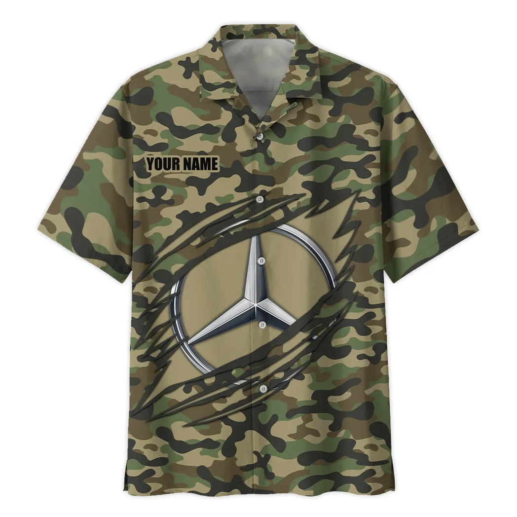 mercedes amg hawaiian shirt style camo oversized hawaiian car210040825751