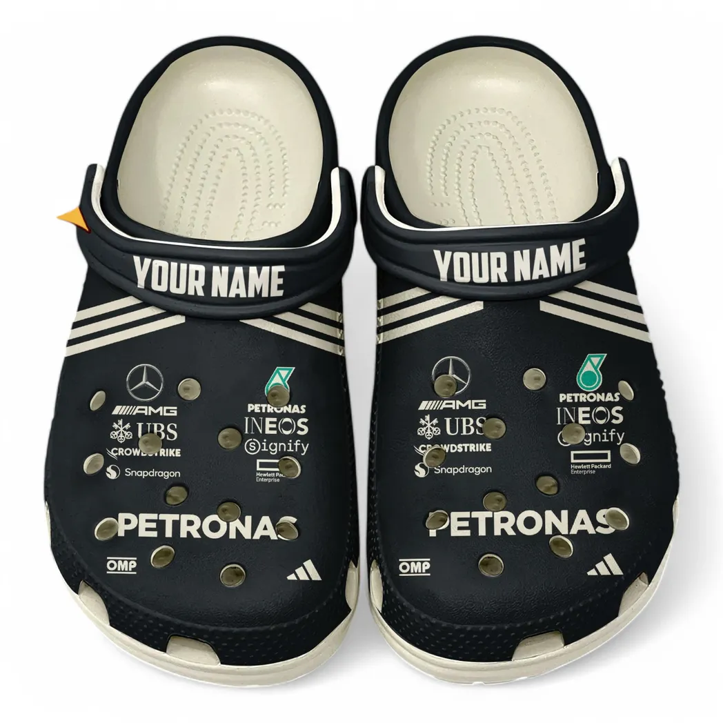 Mercedes AMG PETRONAS Crocs, All Over Print Crocs Mercedes AMG PETRONAS - White CAR41704092504