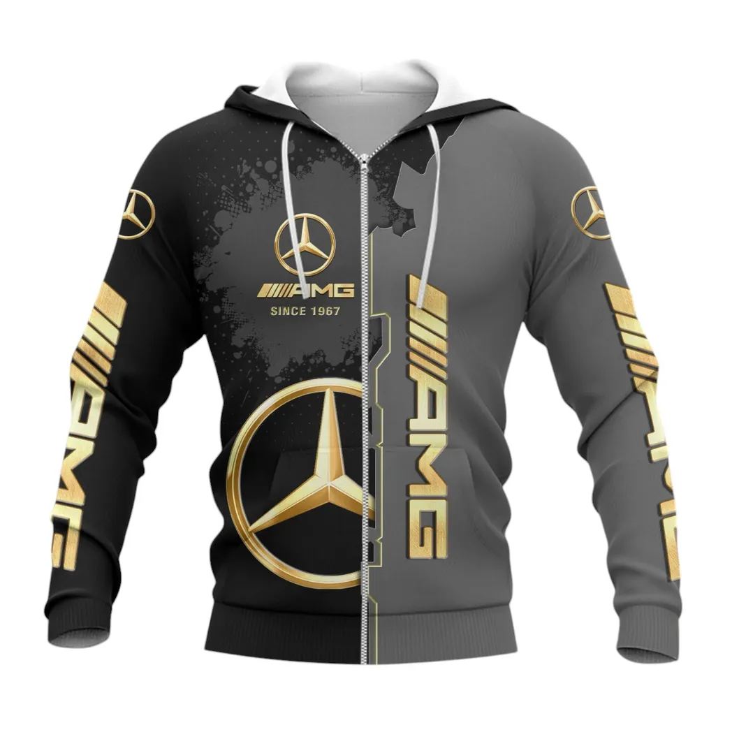 mercedes amg zipper hoodie gift for mercedes amg lovers gift for him husband boyfriend car44021725059 3 8juon