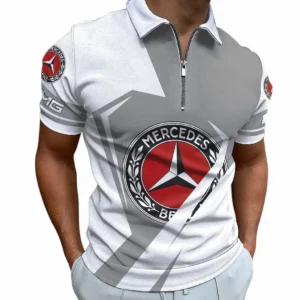 mercedes amg zipper polo shirt for men gift for mercedes amg fan car68022125936 hatem