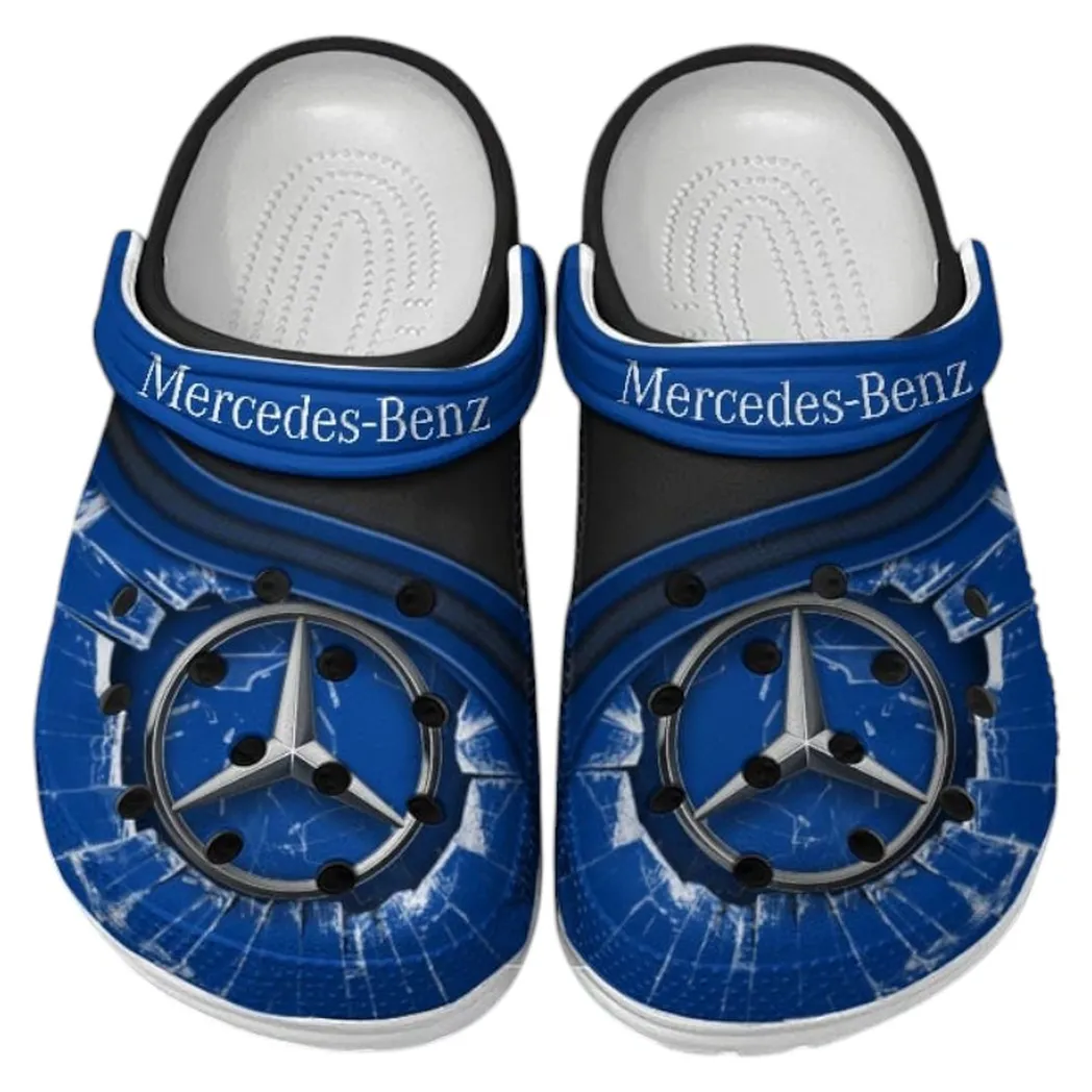 Mercedes Benz Crocs Clogs Men Women, Gift For Mercedes Benz Fan CAR188032025119 - Blue