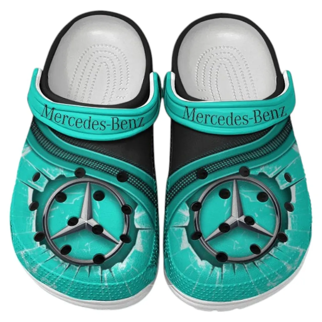 Mercedes Benz Crocs Clogs Men Women, Gift For Mercedes Benz Fan CAR188032025119 - Cyan