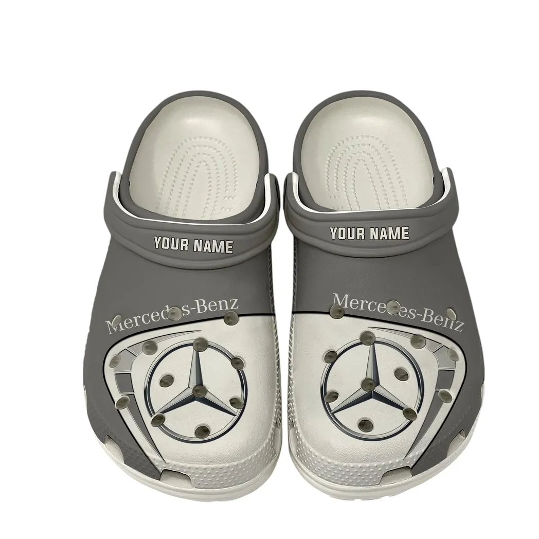Mercedes Benz Crocs, Gift For Mercedes Benz Lover, Gift For Him, Husband, Boyfriend CAR16802262542 - White