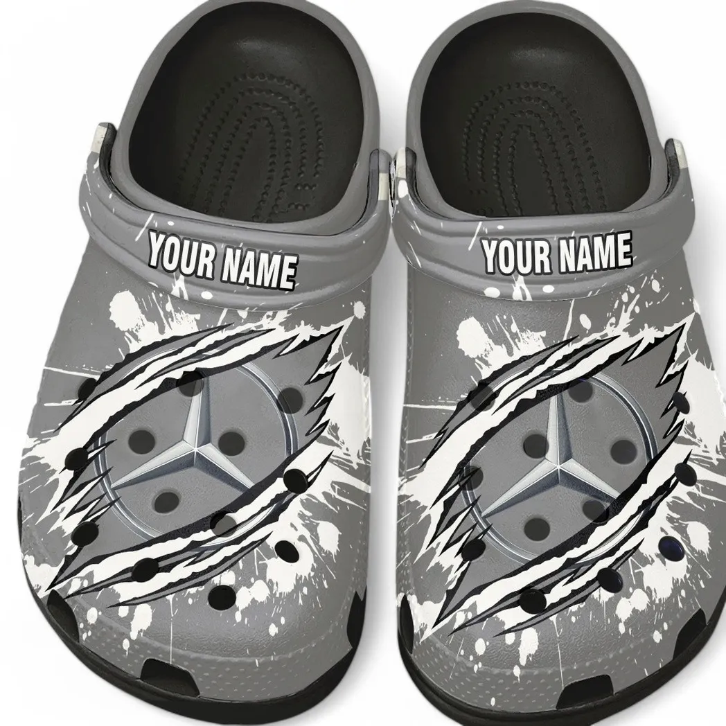 Mercedes Benz Crocs, Gift For Mercedes Benz Lovers, Gift For Him, Husband, Boyfriend CAR5602192555 - Black