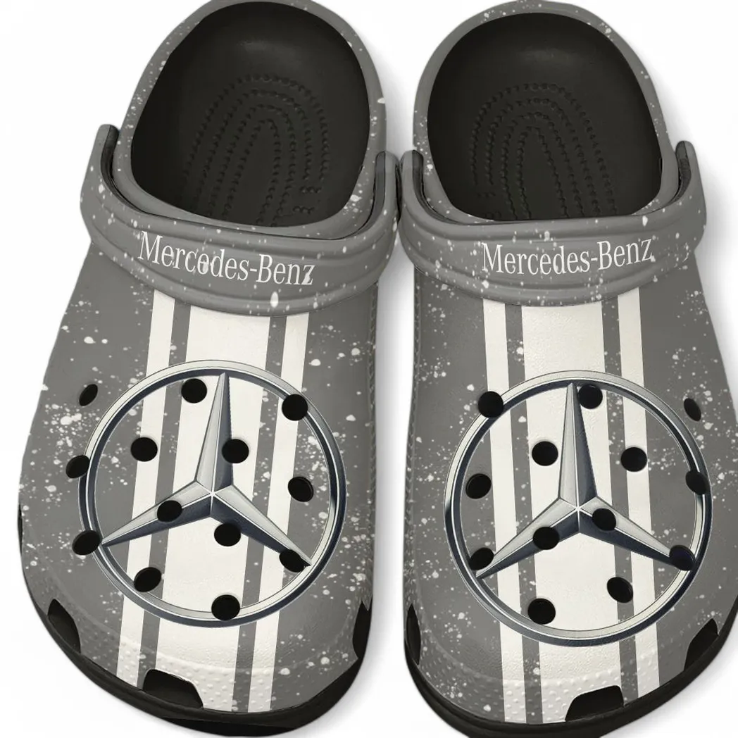 Mercedes Benz Crocs, Gift For Mercedes Benz Lovers, Gift For Him, Husband, Boyfriend CAR62022025021 - Black