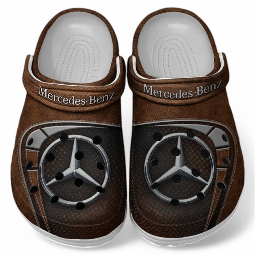 Mercedes Benz Crocs Sandals For Men Women, Gift For Mercedes Benz Fan CAR177031425559 - Brown