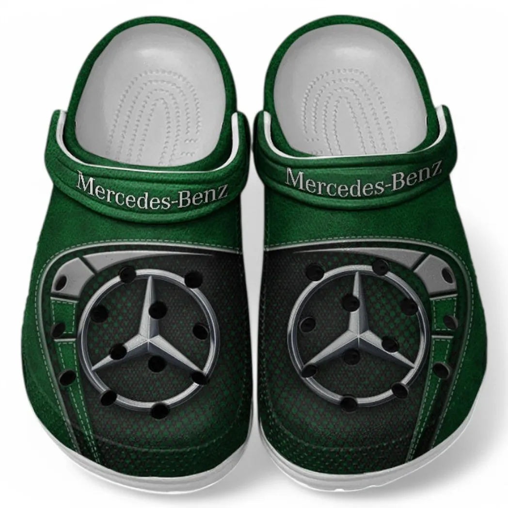 Mercedes Benz Crocs Sandals For Men Women, Gift For Mercedes Benz Fan CAR177031425559 - Green