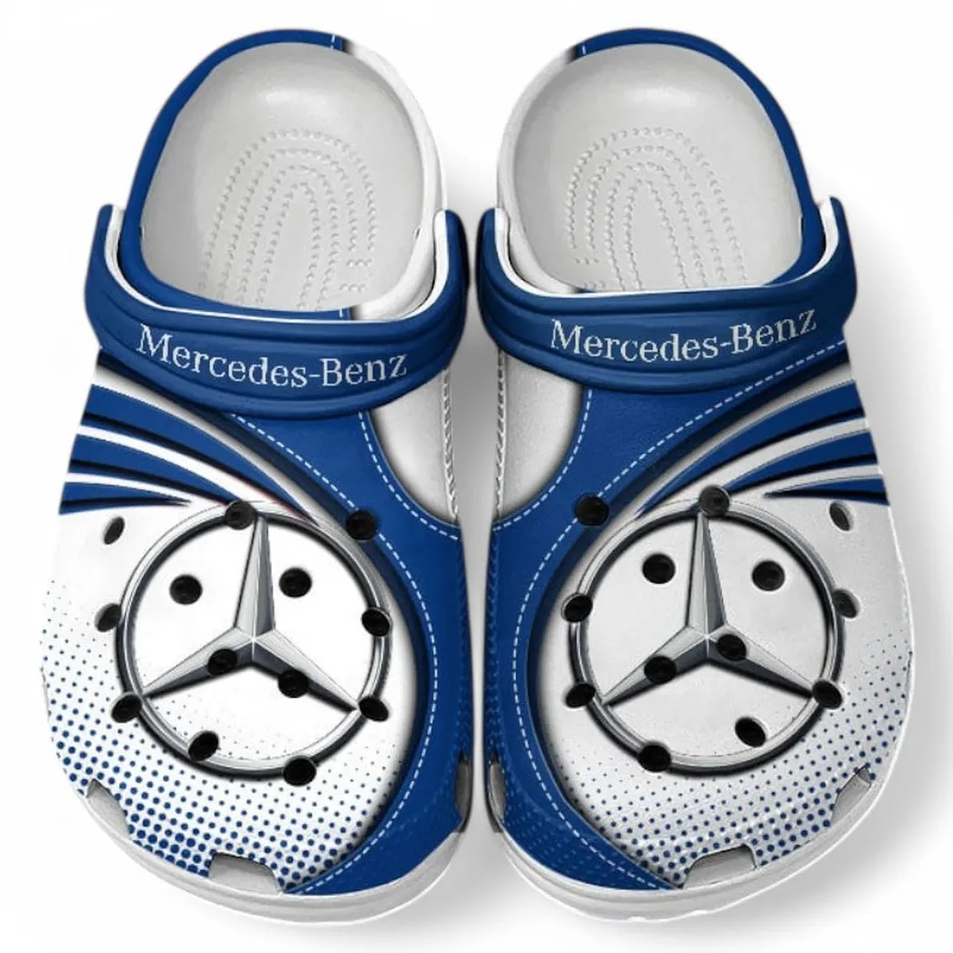 Mercedes Benz Crocs Sandals For Men Women, Gift For Mercedes Benz Fan CAR181031525692 - Blue