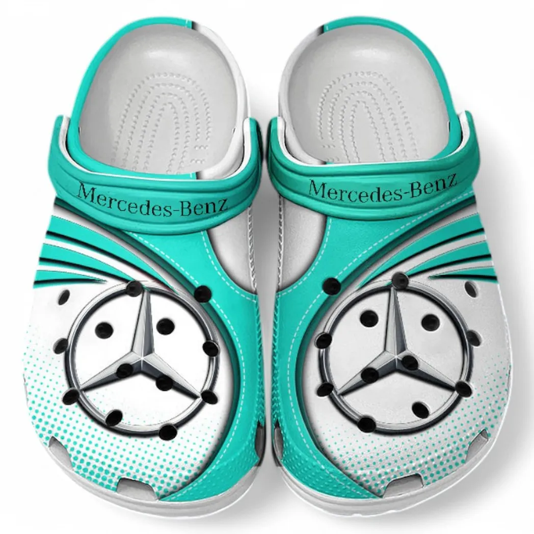 Mercedes Benz Crocs Sandals For Men Women, Gift For Mercedes Benz Fan CAR181031525692 - Cyan