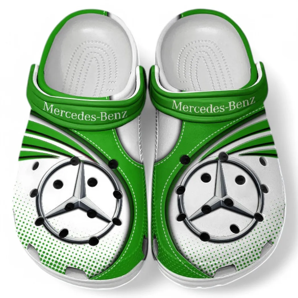 Mercedes Benz Crocs Sandals For Men Women, Gift For Mercedes Benz Fan CAR181031525692 - Green