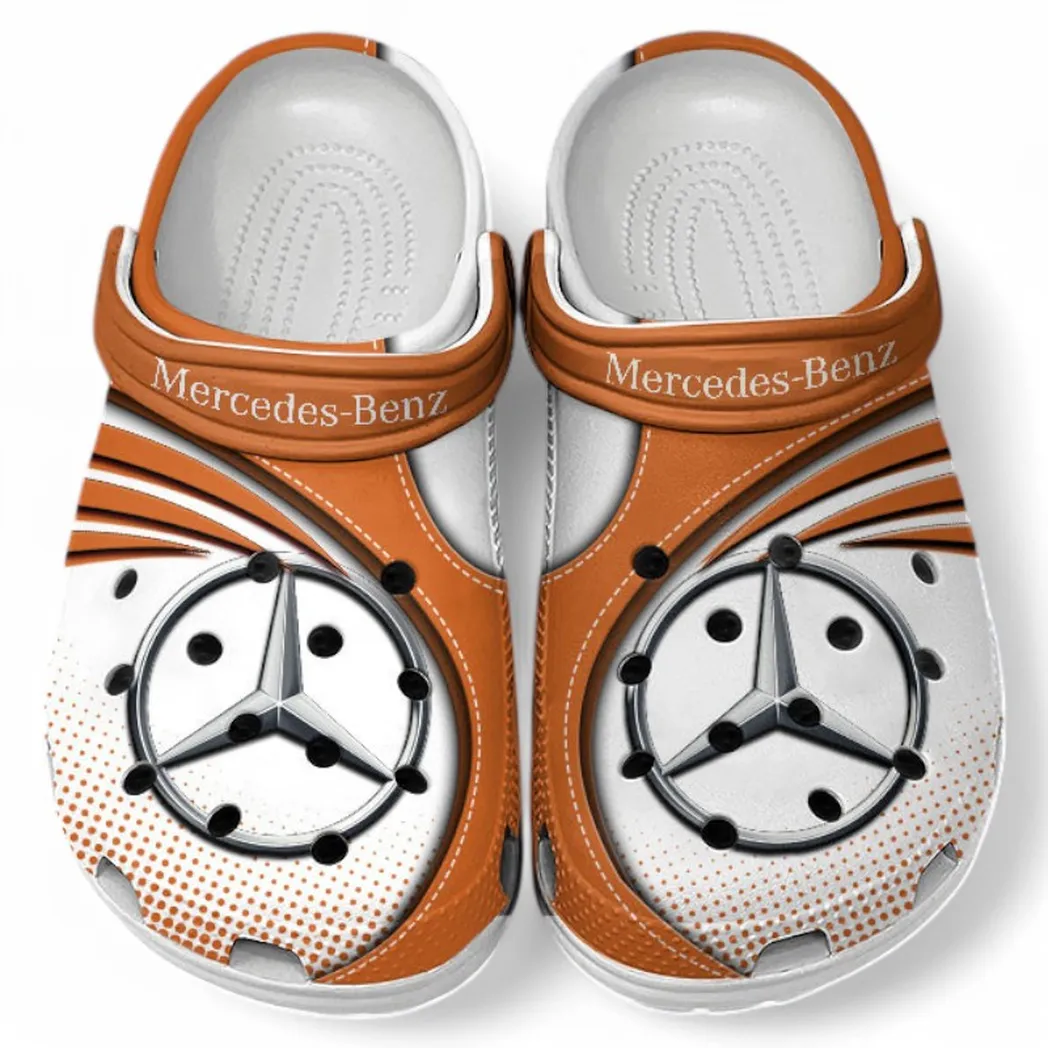 Mercedes Benz Crocs Sandals For Men Women, Gift For Mercedes Benz Fan CAR181031525692 - Orange