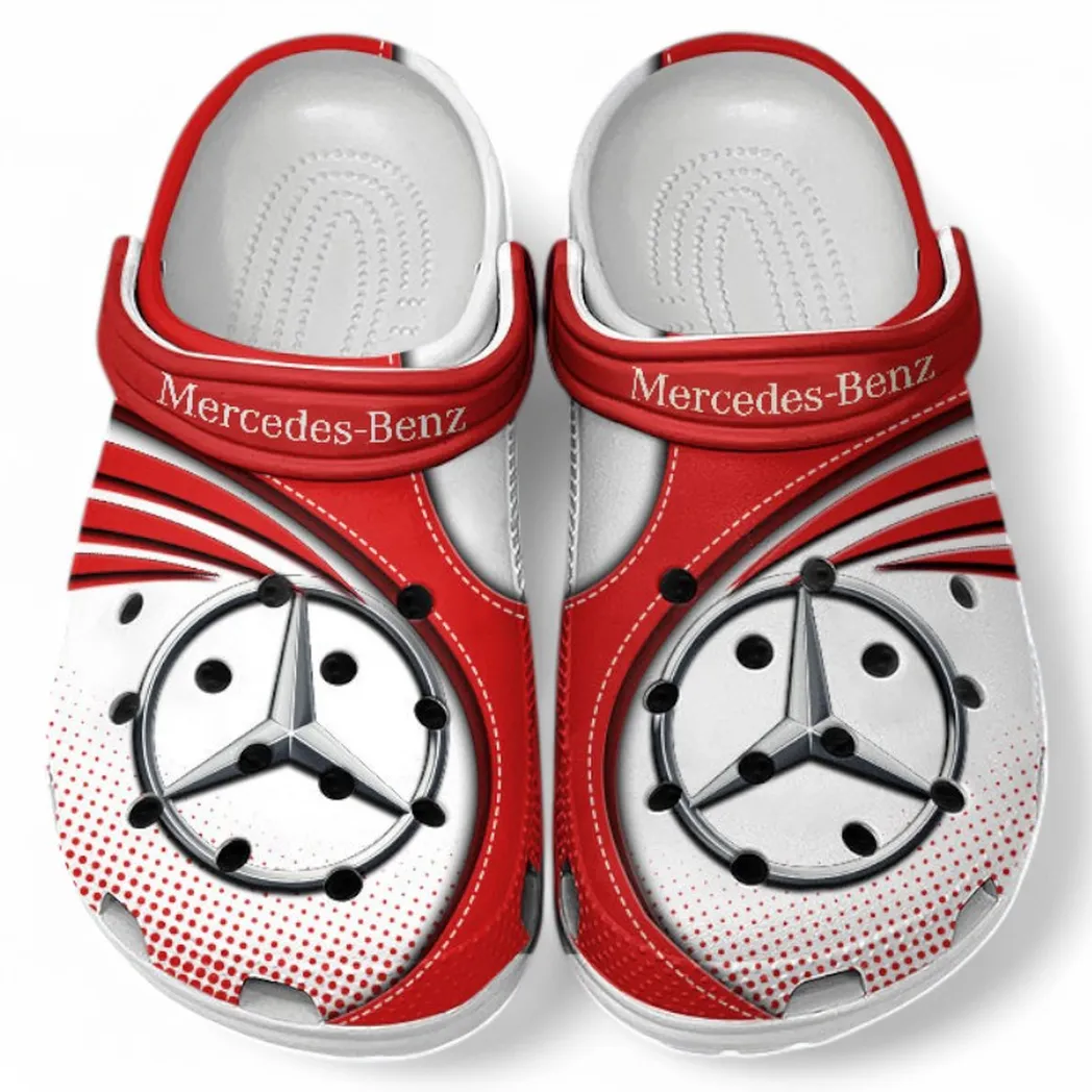 Mercedes Benz Crocs Sandals For Men Women, Gift For Mercedes Benz Fan CAR181031525692 - Red