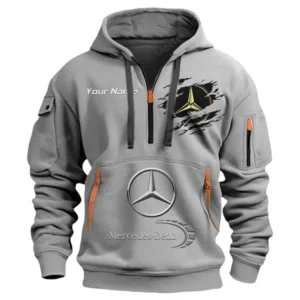 mercedes benz half zip hoodie car113021425780 best gift for him husband boyfriend gray sxorv
