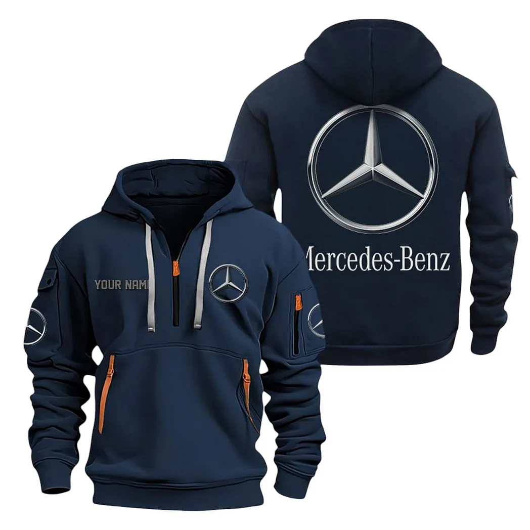 mercedes benz half zip hoodie for men gift for mercedes benz lovers car20022125684 navy darfd