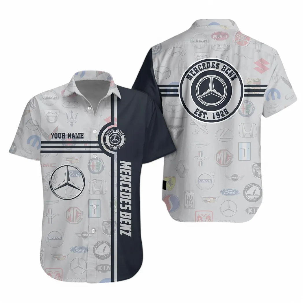 mercedes benz hawaiian shirt for men all logo gift for mercedes benz fan car174022525051 qpee9