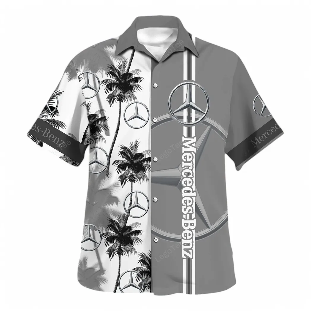 mercedes benz hawaiian shirt for men gift for mercedes benz lovers gift for him husband boyfriend car143021125001 e7inw