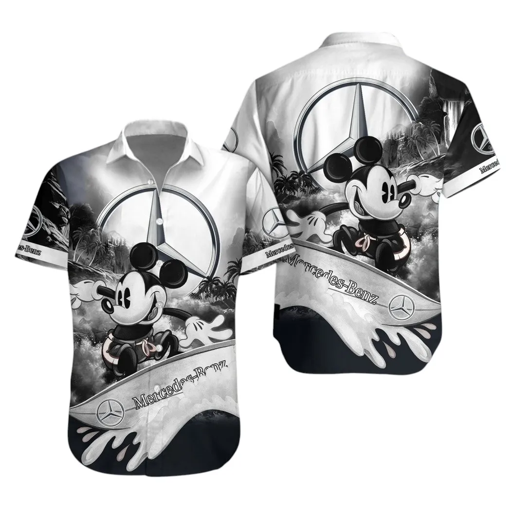 mercedes benz hawaiian shirt for men gift for mercedes benz lovers gift for him husband boyfriend car53030625079