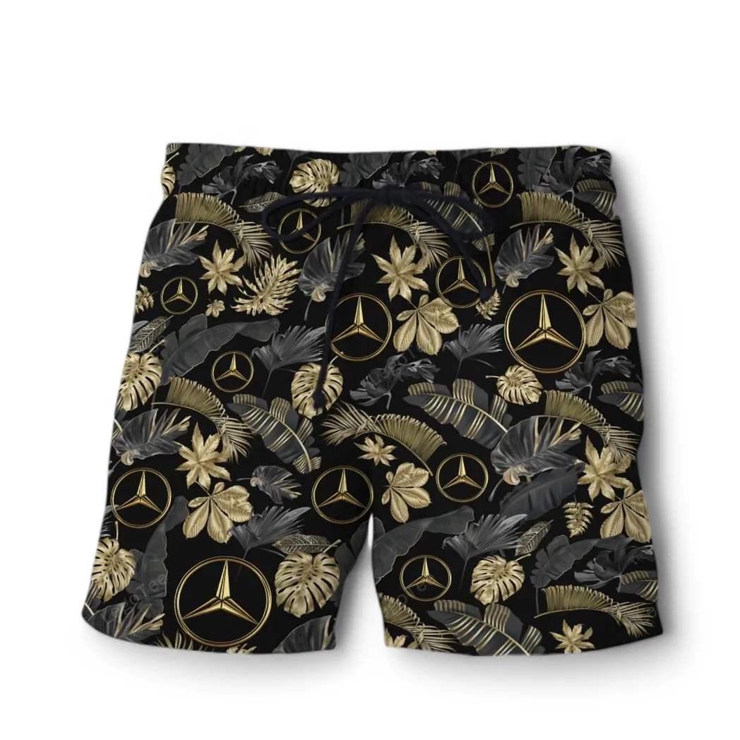 mercedes benz hawaiian shirt set for men gift for mercedes benz lovers gift for him husband boyfriend car139021125123 1 rnefv