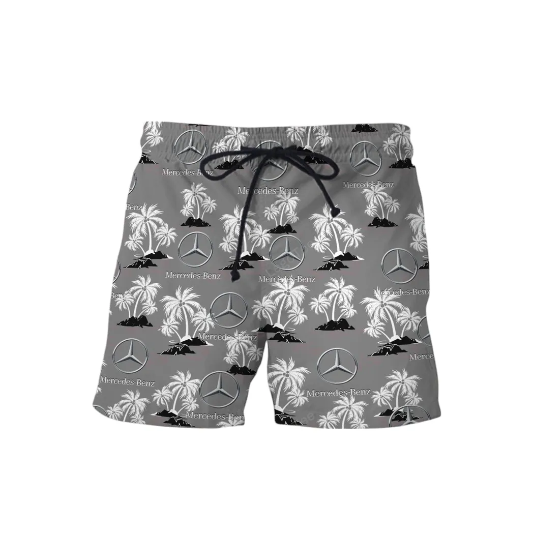 mercedes benz hawaiian shirt set for men gift for mercedes benz lovers gift for him husband boyfriend car144021125457 1 coqoi