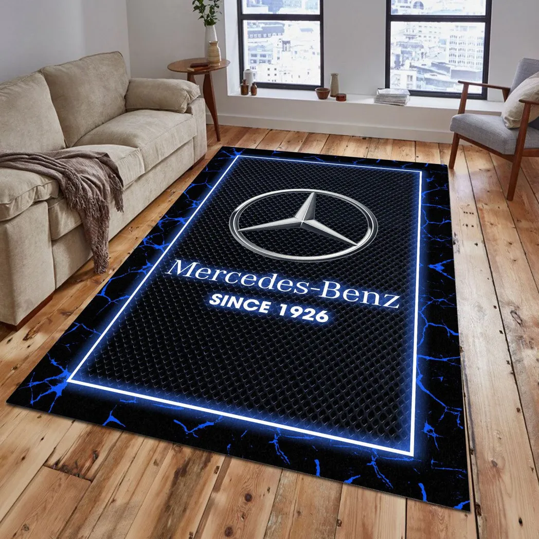 mercedes benz rug gift for mercedes benz lovers gift for him husband boyfriend car5202192553 blue