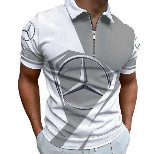 mercedes benz zipper polo shirt for men gift for mercedes benz fan car68022125889