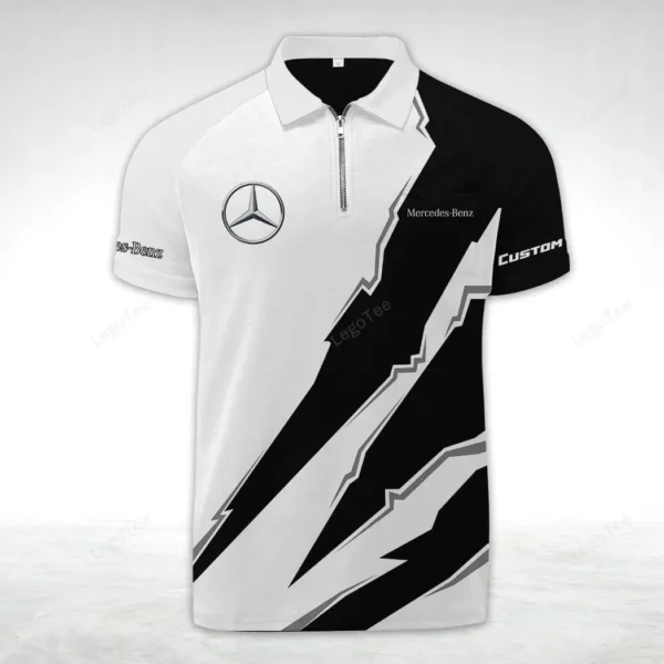 mercedes benz zipper polo shirt gift for mercedes benz lovers gift for gift for him husband boyfriend car128021025001