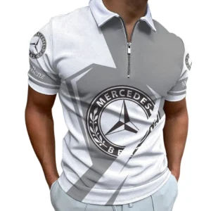 mercedes benz zipper polo shirt gift for mercedes benz lovers gift for him husband boyfriend car3202122502 iiksq