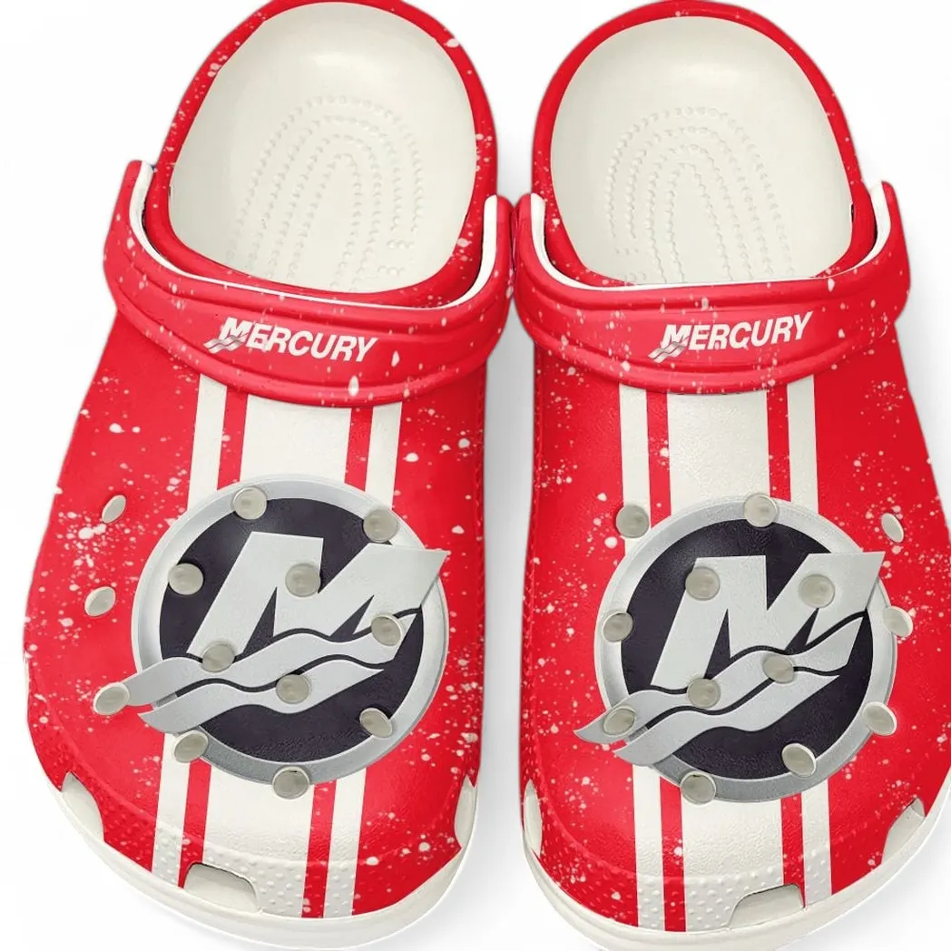 Mercury Marine Crocs, Gift For Mercury Marine Lovers, Gift For Him, Husband, Boyfriend CAR62022025026 - White