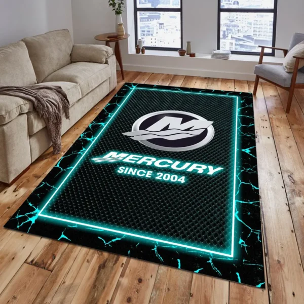 mercury marine rug gift for mercury marine lovers gift for him husband boyfriend car5202192554 cyan