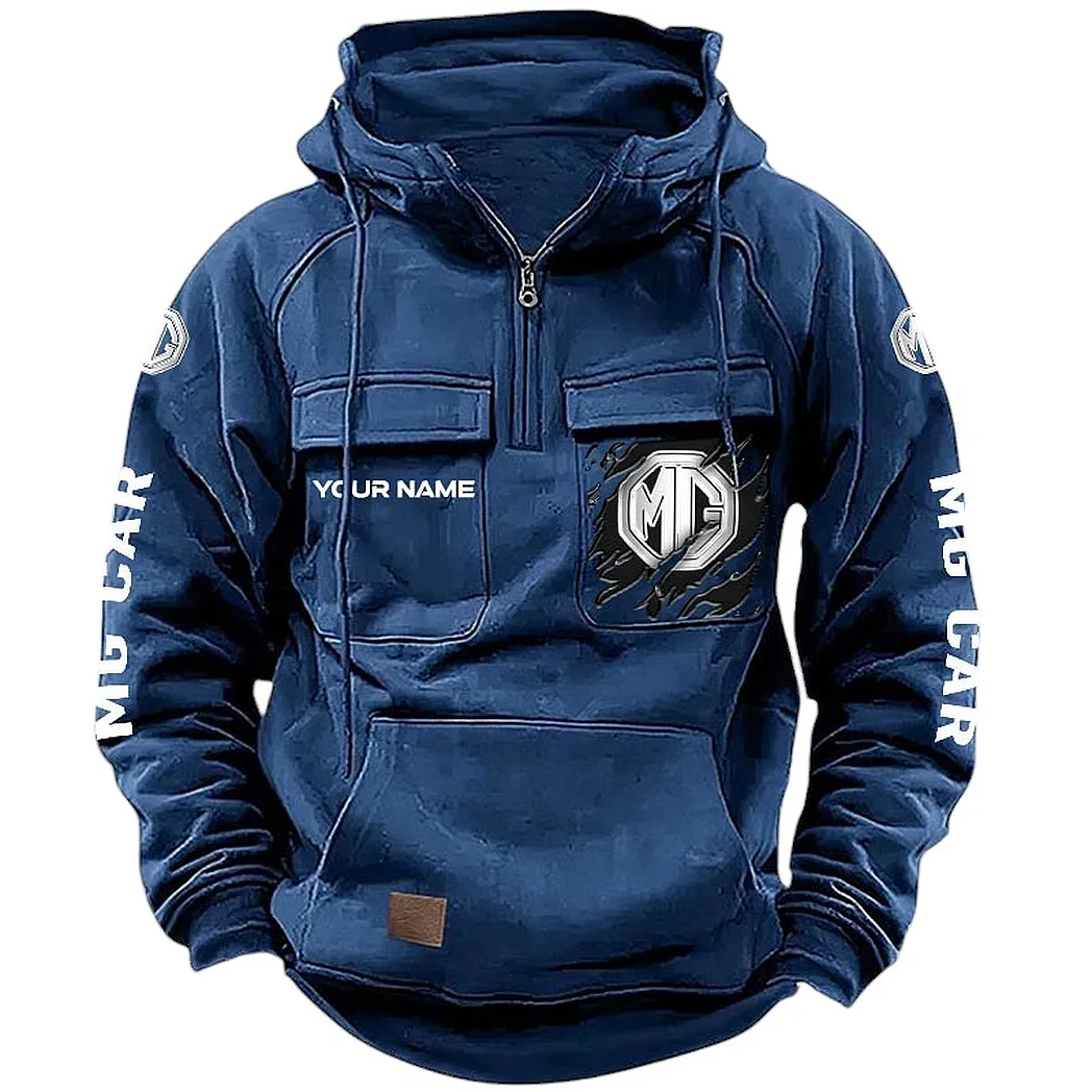 mg automobile automobile hoodie tactical quarter zip gift for mg automobile automobile lovers car164022425183 dark blue ztf6a