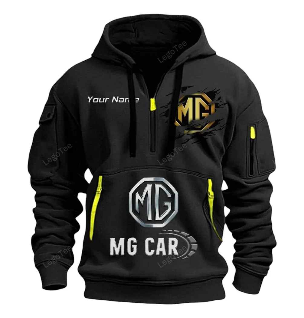 mg cars half zip hoodie car113021425790 best gift for him husband boyfriend black evihb
