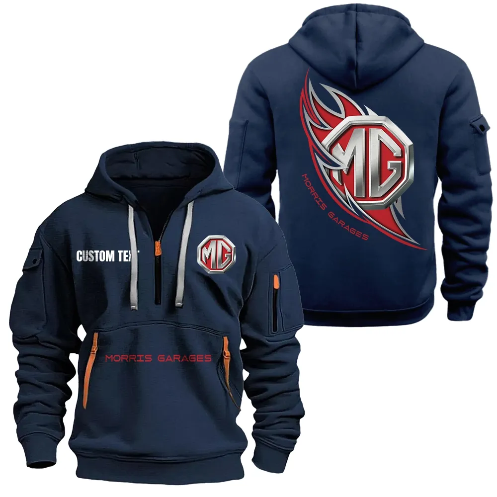mg cars hoodie half zipper car1701112134 car all over print hoodie half zipper navy 2b9q5