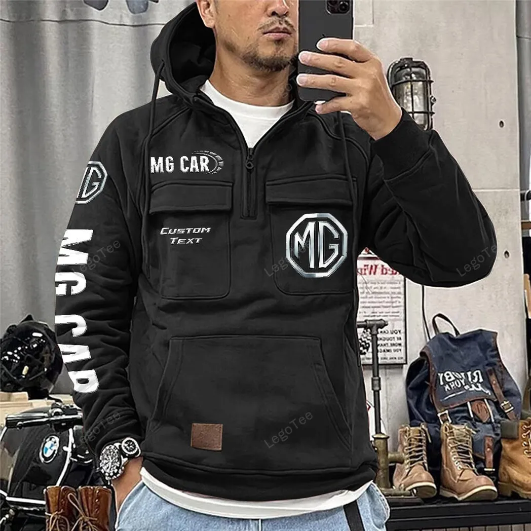 mg cars tactical quarter zip hoodie car106021525068 gifts for men him husband boyfriend black norev