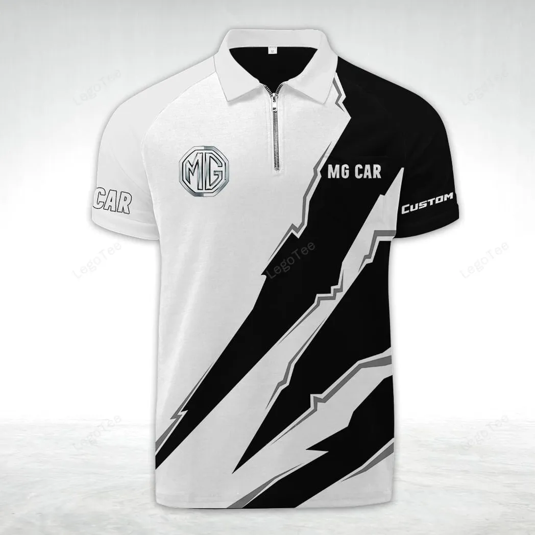 mg cars zipper polo shirt gift for mg cars lovers gift for gift for him husband boyfriend car128021025037 yflzq