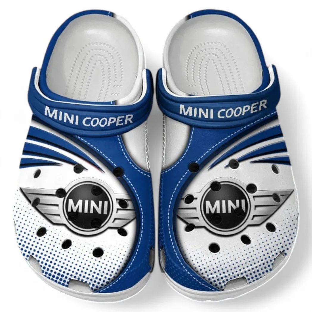Mini cooper Crocs Sandals For Men Women, Gift For Mini cooper Fan CAR181031525738 - Blue