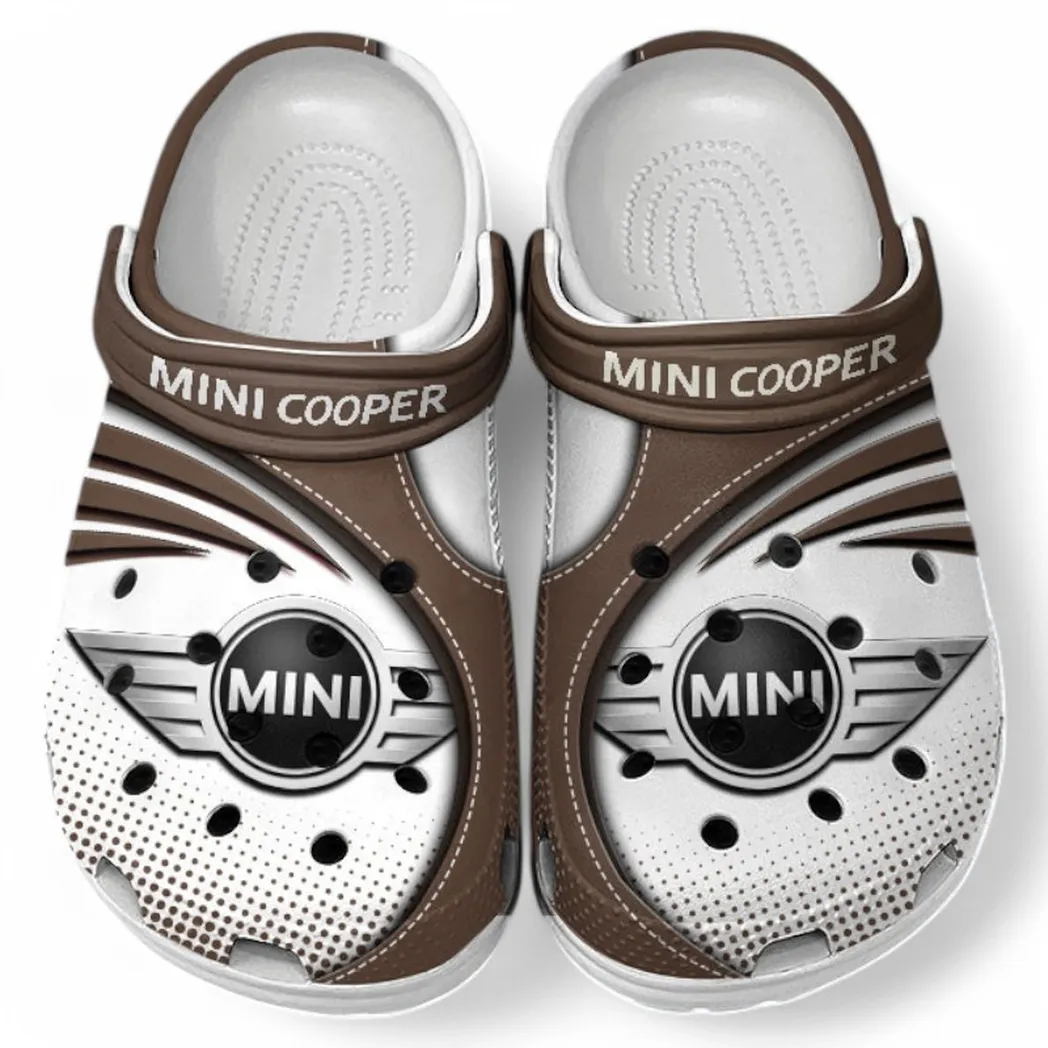 Mini cooper Crocs Sandals For Men Women, Gift For Mini cooper Fan CAR181031525738 - Brown