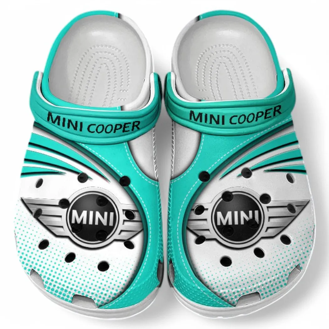 Mini cooper Crocs Sandals For Men Women, Gift For Mini cooper Fan CAR181031525738 - Cyan