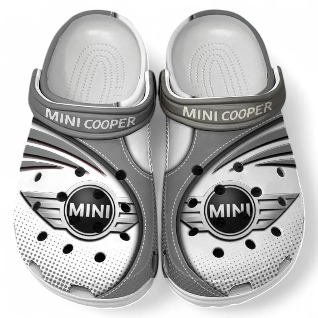 Mini cooper Crocs Sandals For Men Women, Gift For Mini cooper Fan CAR181031525738 - Gray