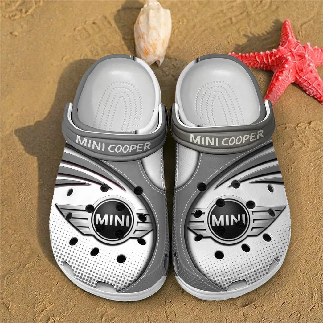 mini cooper crocs sandals for men women gift for mini cooper fan car181031525738 gray