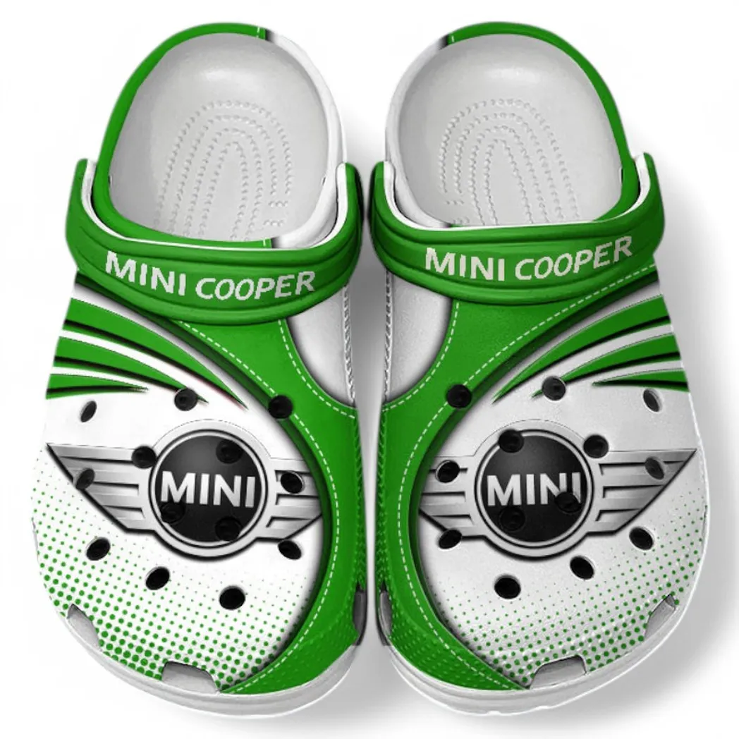 Mini cooper Crocs Sandals For Men Women, Gift For Mini cooper Fan CAR181031525738 - Green