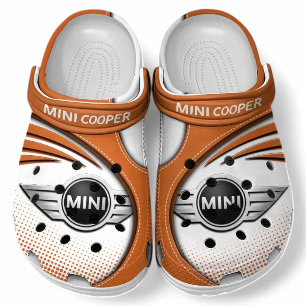 Mini cooper Crocs Sandals For Men Women, Gift For Mini cooper Fan CAR181031525738 - Orange