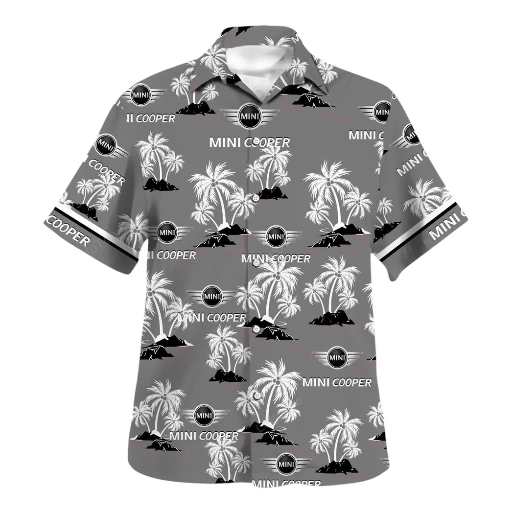 mini cooper hawaiian shirt for men gift for mini cooper lovers gift for him husband boyfriend car144021125481 2