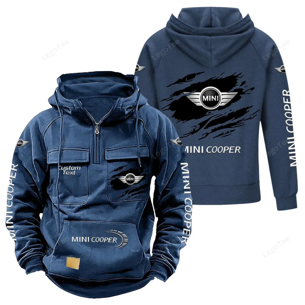 mini cooper tactical quarter zip hoodie gift for mini cooper lovers gift for him husband boyfriend dark blue car122021425062 3 ud8f2